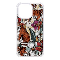 Natural-seamless-pattern-with-tiger-blooming-orchid Iphone 13 Pro Tpu Uv Print Case by uniart180623