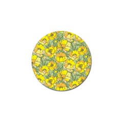 Seamless-pattern-with-graphic-spring-flowers Golf Ball Marker by uniart180623