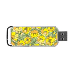 Seamless-pattern-with-graphic-spring-flowers Portable Usb Flash (two Sides) by uniart180623