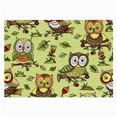 Seamless-pattern-with-flowers-owls Large Glasses Cloth by uniart180623