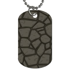 Cartoon-gray-stone-seamless-background-texture-pattern Dog Tag (two Sides)