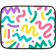 Abstract-pop-art-seamless-pattern-cute-background-memphis-style Two Sides Fleece Blanket (mini)