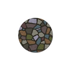 Cartoon-colored-stone-seamless-background-texture-pattern - Golf Ball Marker by uniart180623