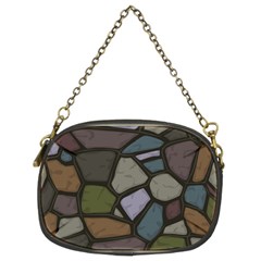 Cartoon-colored-stone-seamless-background-texture-pattern - Chain Purse (two Sides) by uniart180623