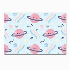 Cute-planet-space-seamless-pattern-background Postcards 5  X 7  (pkg Of 10) by uniart180623