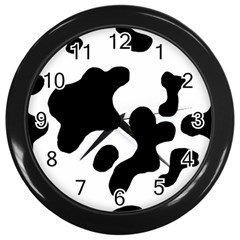 Cow Pattern Wall Clock (black) by uniart180623