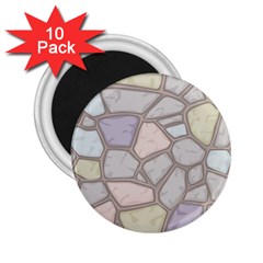 Cartoon-colored-stone-seamless-background-texture-pattern 2 25  Magnets (10 Pack)  by uniart180623