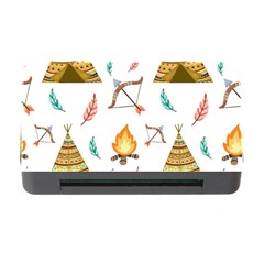 Cute-cartoon-native-american-seamless-pattern Memory Card Reader With Cf by uniart180623