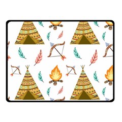 Cute-cartoon-native-american-seamless-pattern Two Sides Fleece Blanket (small) by uniart180623