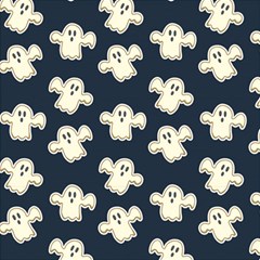 Hand-drawn-ghost-pattern Play Mat (square) by uniart180623