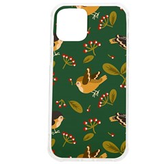 Cute-seamless-pattern-bird-with-berries-leaves Iphone 12 Pro Max Tpu Uv Print Case