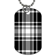 Pixel-background-design-modern-seamless-pattern-plaid-square-texture-fabric-tartan-scottish-textile- Dog Tag (two Sides)