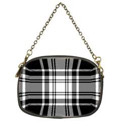 Pixel-background-design-modern-seamless-pattern-plaid-square-texture-fabric-tartan-scottish-textile- Chain Purse (one Side) by uniart180623