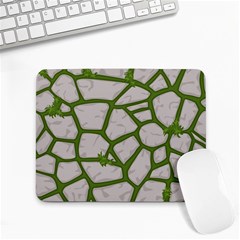 Cartoon-gray-stone-seamless-background-texture-pattern Green Small Mousepad by uniart180623