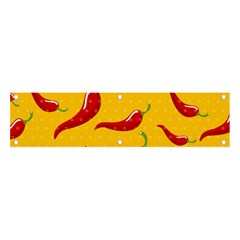 Chili-vegetable-pattern-background Banner And Sign 4  X 1  by uniart180623