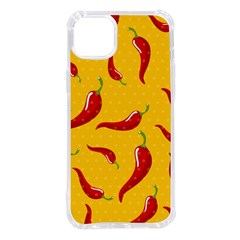 Chili-vegetable-pattern-background Iphone 14 Plus Tpu Uv Print Case by uniart180623