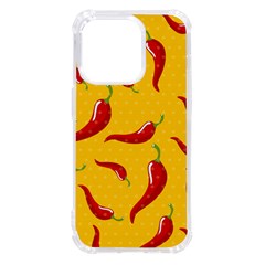 Chili-vegetable-pattern-background Iphone 14 Pro Tpu Uv Print Case by uniart180623