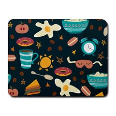 Seamless-pattern-with-breakfast-symbols-morning-coffee Small Mousepad by uniart180623