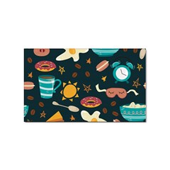 Seamless-pattern-with-breakfast-symbols-morning-coffee Sticker (rectangular) by uniart180623