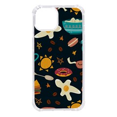 Seamless-pattern-with-breakfast-symbols-morning-coffee Iphone 14 Tpu Uv Print Case by uniart180623