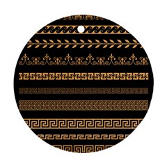 Set-antique-greek-borders-seamless-ornaments-golden-color-black-background-flat-style-greece-concept Ornament (round) by uniart180623