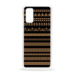 Set-antique-greek-borders-seamless-ornaments-golden-color-black-background-flat-style-greece-concept Samsung Galaxy S20 6 2 Inch Tpu Uv Case by uniart180623