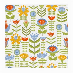 Seamless-pattern-with-various-flowers-leaves-folk-motif Medium Glasses Cloth by uniart180623