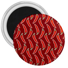 Chili-pattern-red 3  Magnets by uniart180623