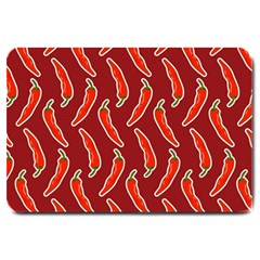 Chili-pattern-red Large Doormat by uniart180623