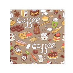 Vector-seamless-pattern-with-doodle-coffee-equipment Square Satin Scarf (30  X 30 ) by uniart180623