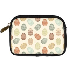 Seamless-pattern-colorful-easter-egg-flat-icons-painted-traditional-style Digital Camera Leather Case by uniart180623