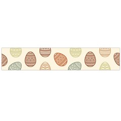 Seamless-pattern-colorful-easter-egg-flat-icons-painted-traditional-style Large Premium Plush Fleece Scarf  by uniart180623