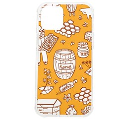 Vector-honey-element-doodle-seamless-pattern-with-beehive-beeke Iphone 12 Pro Max Tpu Uv Print Case