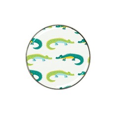 Cute-cartoon-alligator-kids-seamless-pattern-with-green-nahd-drawn-crocodiles Hat Clip Ball Marker by uniart180623