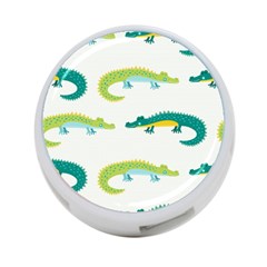Cute-cartoon-alligator-kids-seamless-pattern-with-green-nahd-drawn-crocodiles 4-port Usb Hub (one Side) by uniart180623