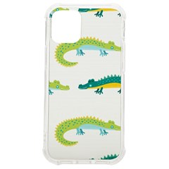 Cute-cartoon-alligator-kids-seamless-pattern-with-green-nahd-drawn-crocodiles Iphone 12 Mini Tpu Uv Print Case	 by uniart180623