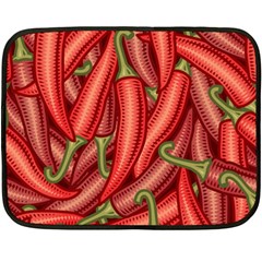 Seamless-chili-pepper-pattern Fleece Blanket (mini) by uniart180623