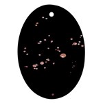Abstract Rose Gold Glitter Background Oval Ornament (Two Sides) Front