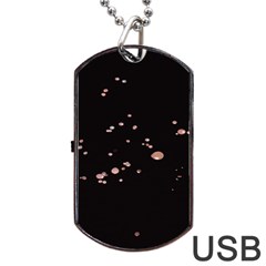 Abstract Rose Gold Glitter Background Dog Tag Usb Flash (one Side) by artworkshop