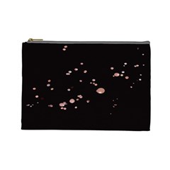 Abstract Rose Gold Glitter Background Cosmetic Bag (large) by artworkshop