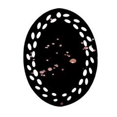 Abstract Rose Gold Glitter Background Ornament (oval Filigree) by artworkshop