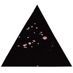 Abstract Rose Gold Glitter Background Wooden Puzzle Triangle by artworkshop