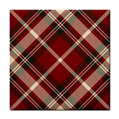 Tartan-scotland-seamless-plaid-pattern-vector-retro-background-fabric-vintage-check-color-square-geo Tile Coaster by uniart180623
