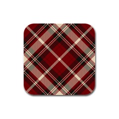 Tartan-scotland-seamless-plaid-pattern-vector-retro-background-fabric-vintage-check-color-square-geo Rubber Square Coaster (4 pack)