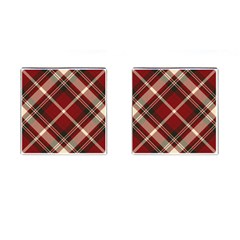 Tartan-scotland-seamless-plaid-pattern-vector-retro-background-fabric-vintage-check-color-square-geo Cufflinks (Square)