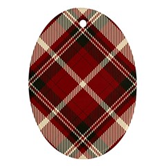 Tartan-scotland-seamless-plaid-pattern-vector-retro-background-fabric-vintage-check-color-square-geo Oval Ornament (Two Sides)