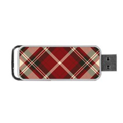 Tartan-scotland-seamless-plaid-pattern-vector-retro-background-fabric-vintage-check-color-square-geo Portable USB Flash (One Side)