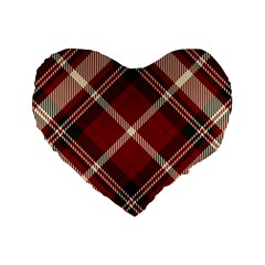 Tartan-scotland-seamless-plaid-pattern-vector-retro-background-fabric-vintage-check-color-square-geo Standard 16  Premium Heart Shape Cushions