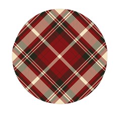 Tartan-scotland-seamless-plaid-pattern-vector-retro-background-fabric-vintage-check-color-square-geo Mini Round Pill Box (Pack of 5)