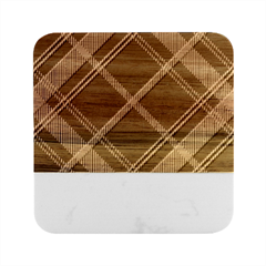 Tartan-scotland-seamless-plaid-pattern-vector-retro-background-fabric-vintage-check-color-square-geo Marble Wood Coaster (Square)